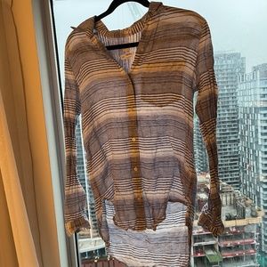 100% LINEN Poplin boyfriend shirt